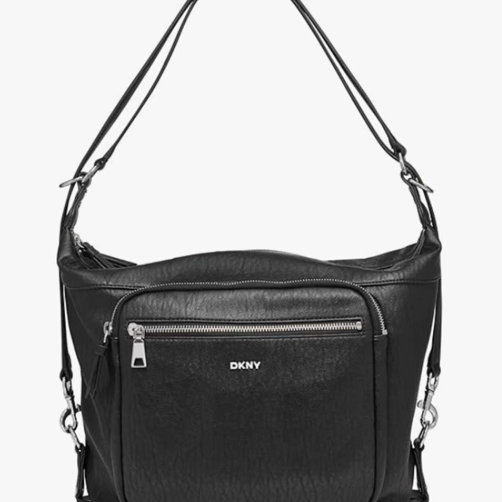 Brand New DKNY Sadie Crossbody Bag Black/Silver Designer Everyday Travel Unused